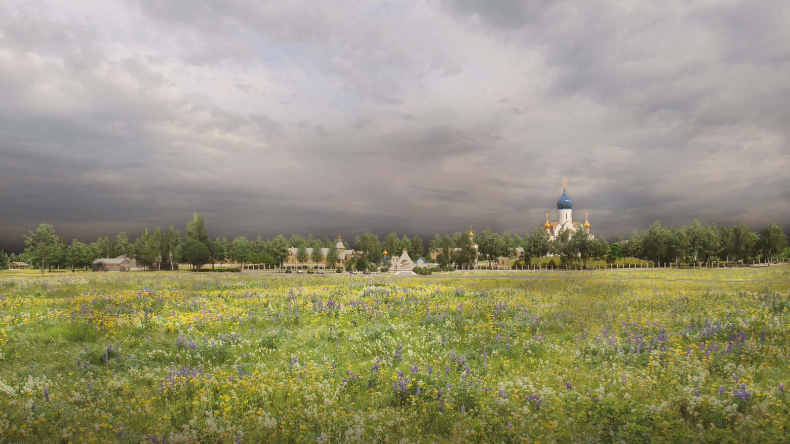 Храм Успения Пресвятой Богородицы и объекты внешней инфраструктуры Мужского мона