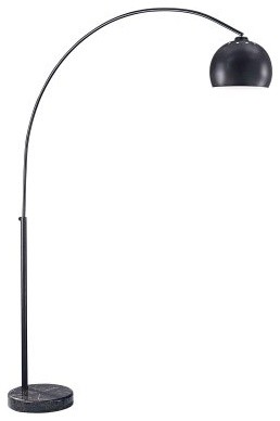 George Kovacs by Minka P053-615b 1-Light Arc Lamp with Brown Marble Base - 64.5W
