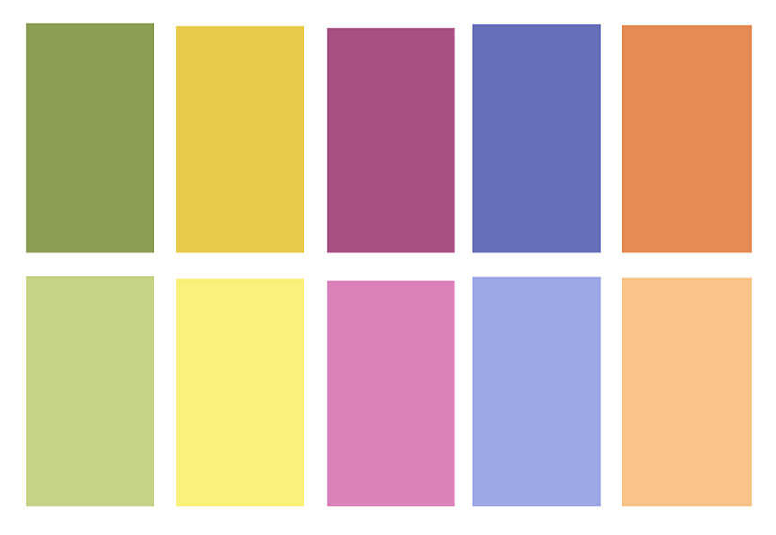 Are these botanical paint colors too dark?