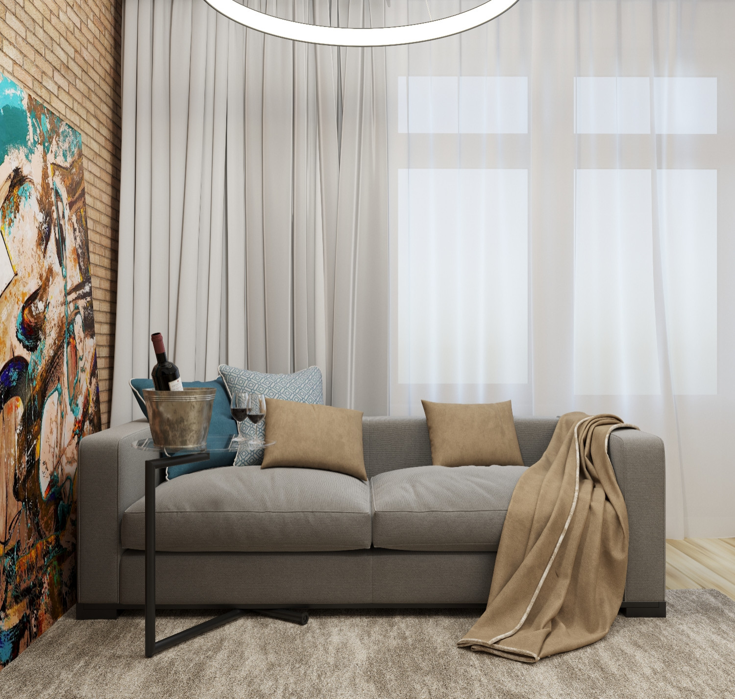 Кухня-гостиная для молодой пары