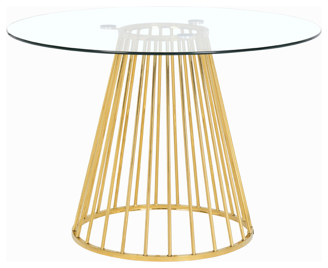 Gio Gold Dining Table - Contemporary - Dining Tables - by Meridian