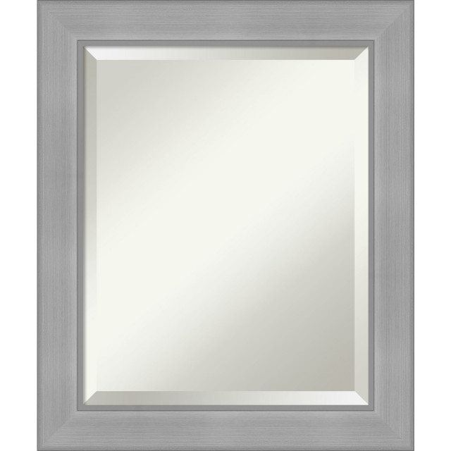 Vista Brushed Nickel Bathroom Vanity Wall Mirror Transitional