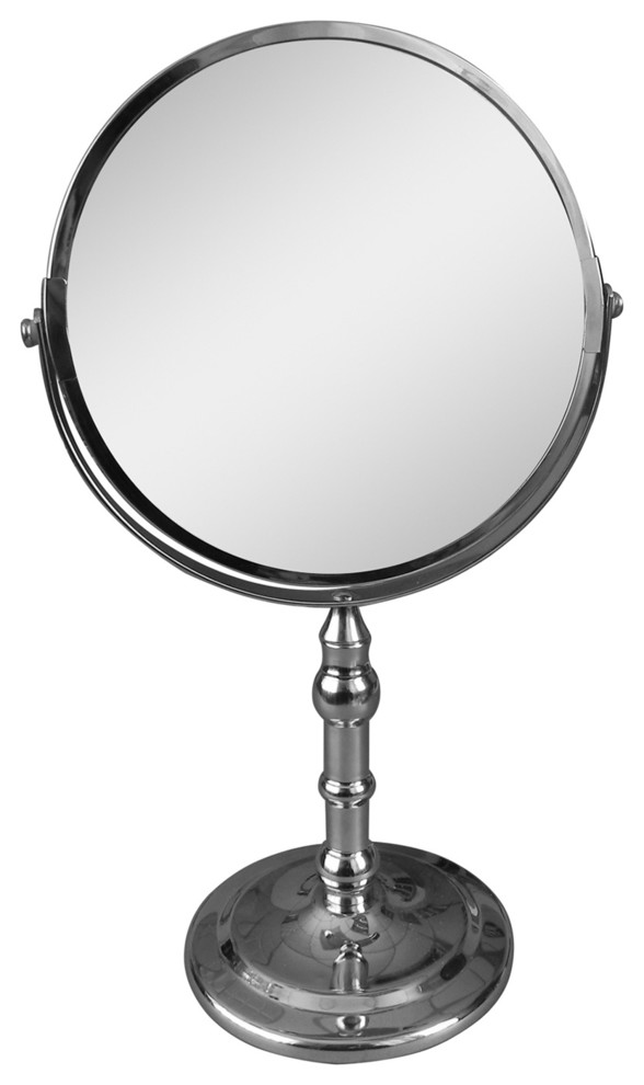 Elegant Home Fashions Freestanding Vintage Makeup Mirror In Chrome