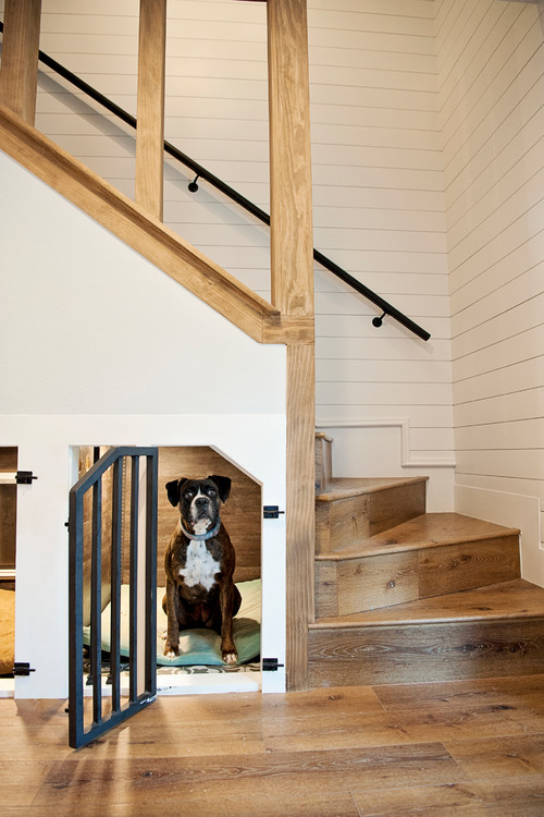 Under the Stairs Dog House, Kennel and Dog Nook Ideas Happy Oodles