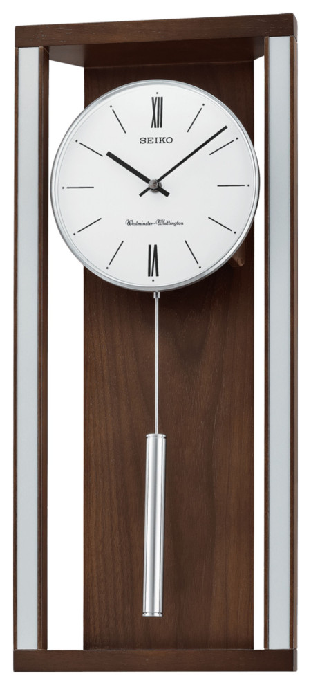 Seiko Clocks, Modern and Sophisticated Wall Clock With Pendlum and Dual  Chimes - Transitional - Wall Clocks - by Seiko Clocks | Houzz