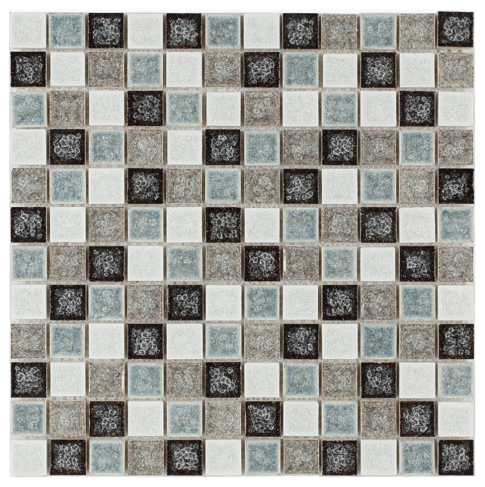 12"x12" Abbey Glass Mosaic, Set of 10, 10 Sheets