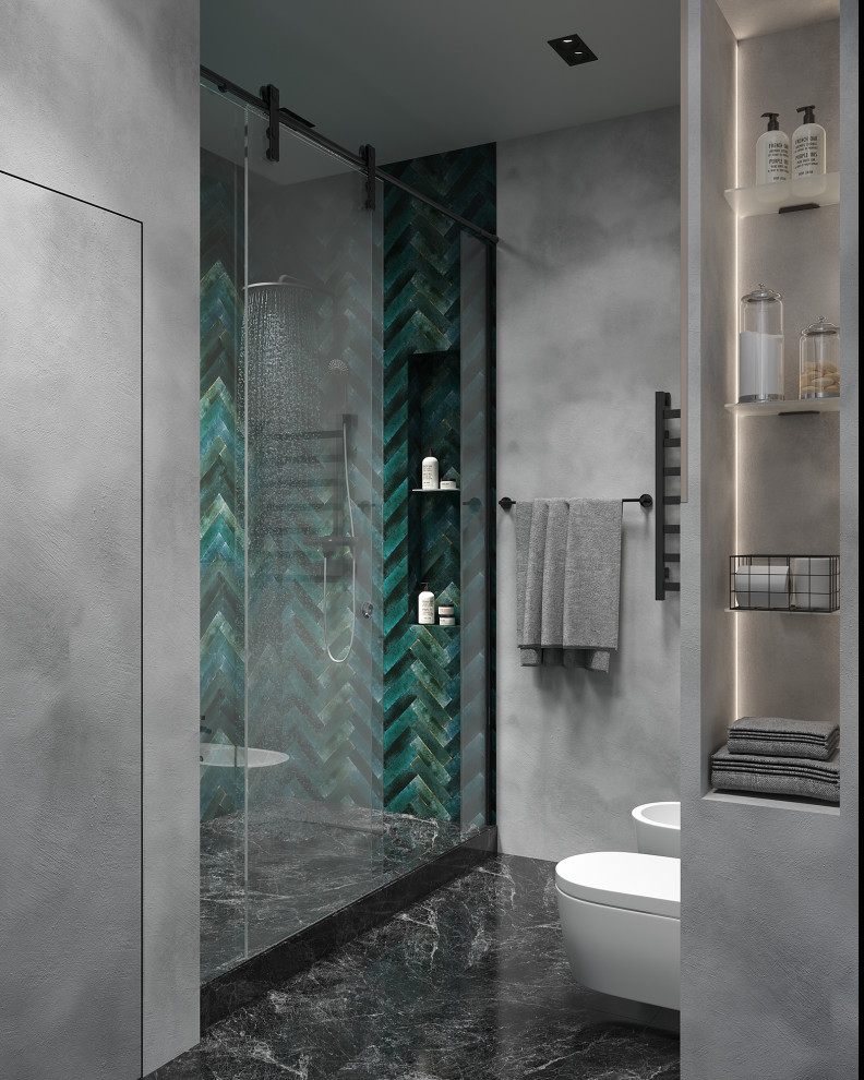 Ванная с цаплями