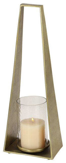 Candle Holder With Hurricane Glass