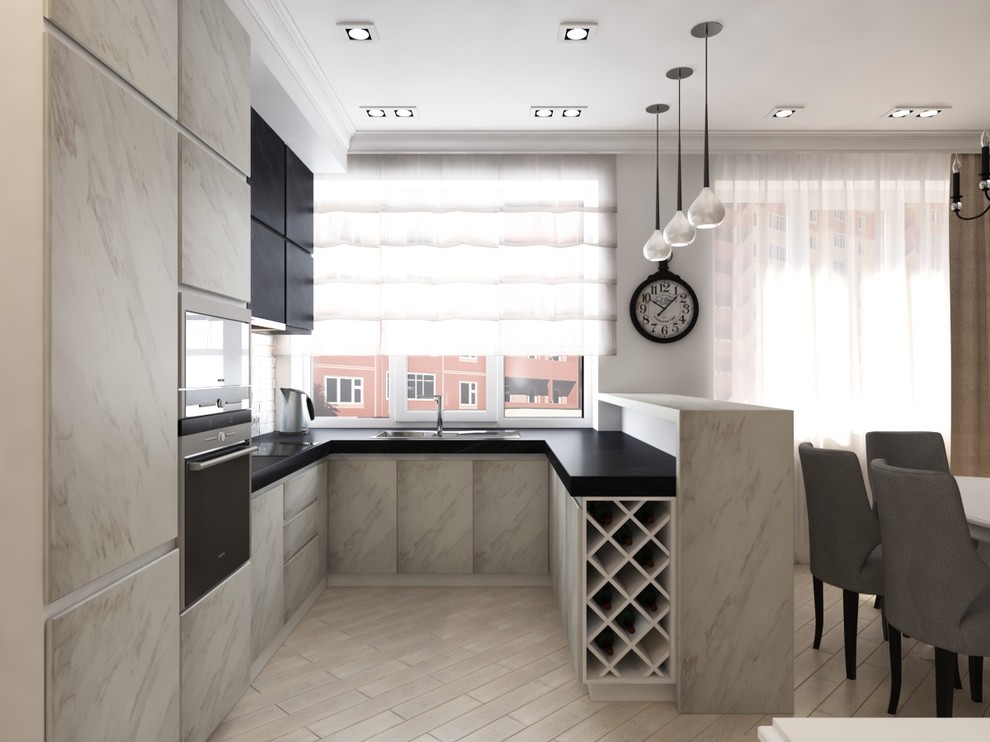 Объединенная кухня-гостиная