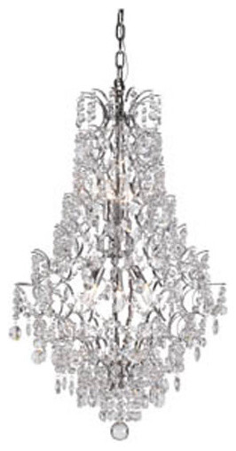 Trans Globe Lighting - Silver Cascade Chandelier in Polished Chrome with Bead St