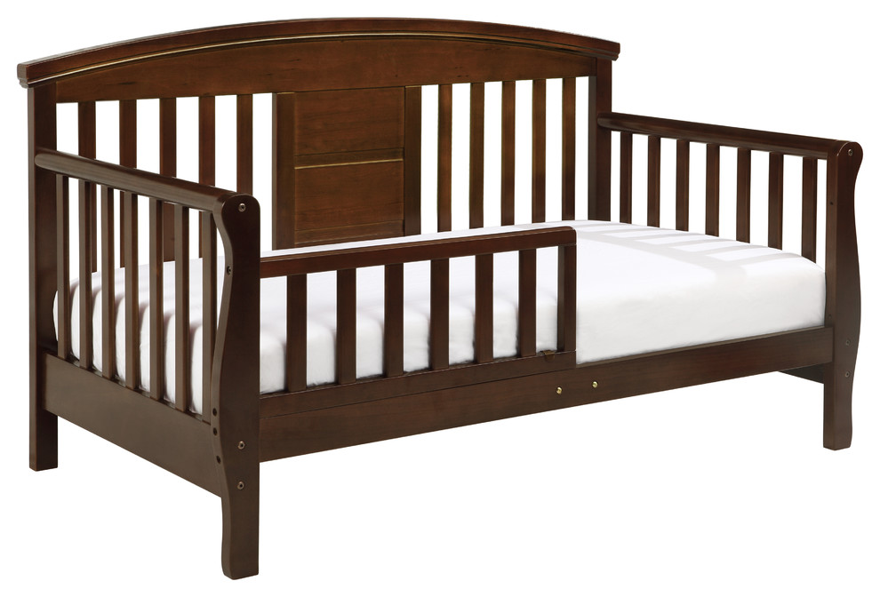 Elizabeth II Convertible Toddler Bed, Espresso Finish Transitional Toddler Beds by Million