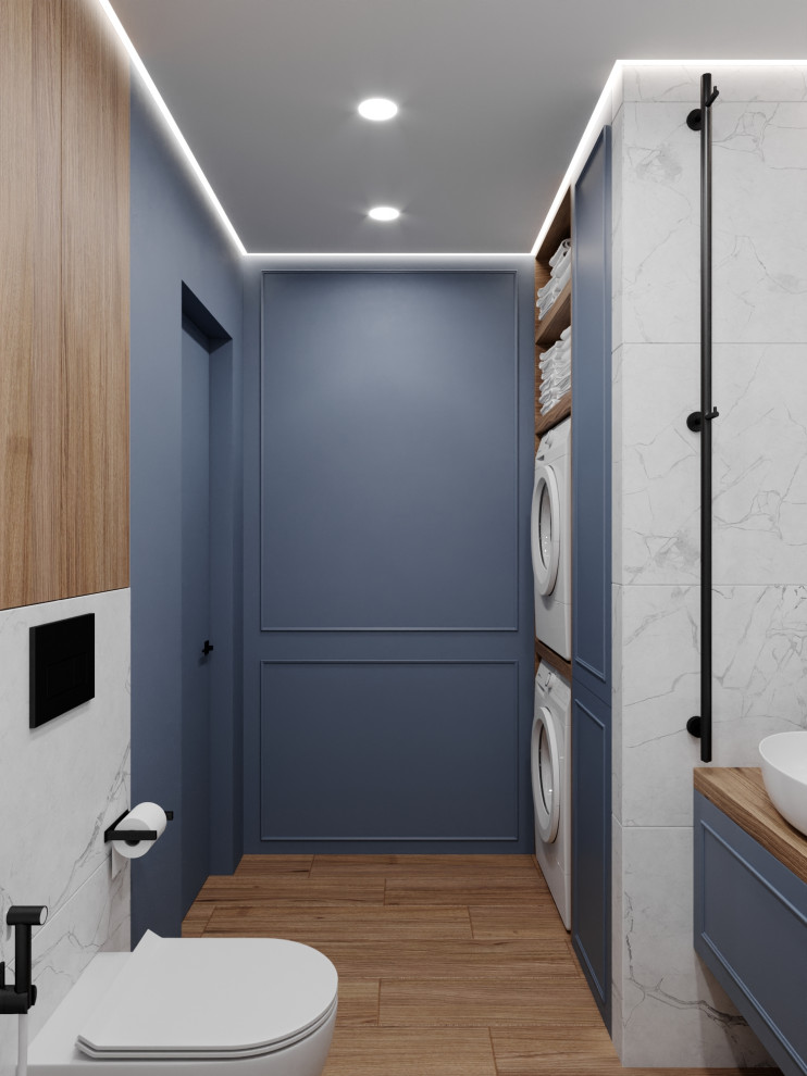 Дизайн-проект ванной комнаты с постирочной