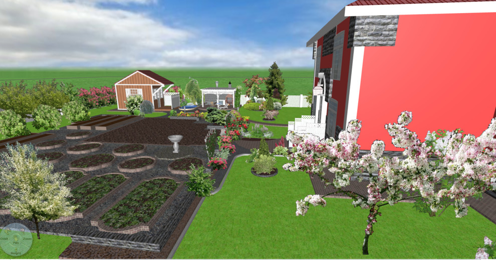 Схема, зонирование огорода, участок в Ревде