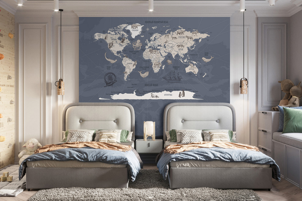 Фотообои Карта мира Робинзон - маренго