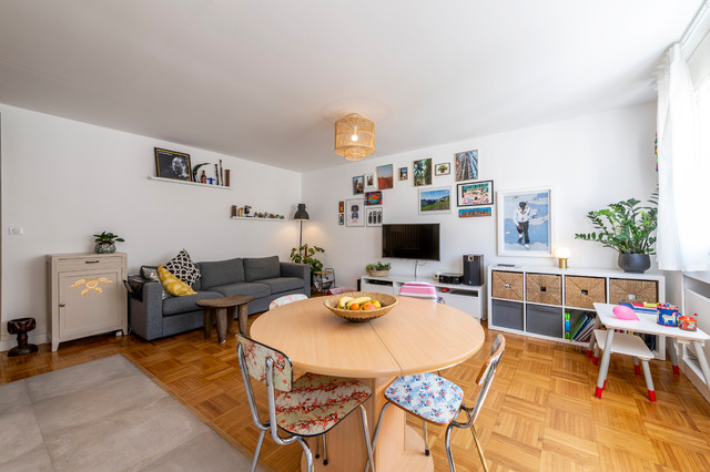 R&eacute;novation appartement eklektisk-dagligstue
