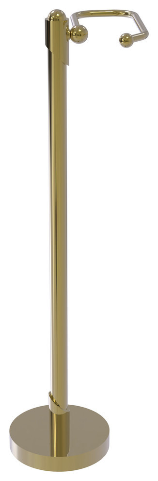 Soho Collection Free Standing Toilet Tissue Holder, Unlacquered Brass