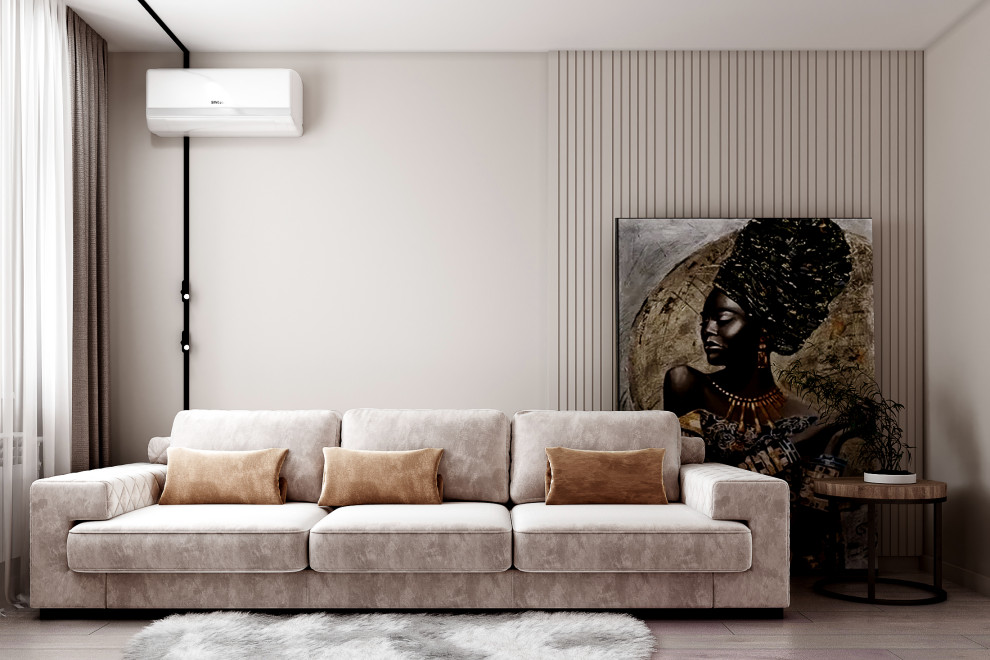 Светлый дизайн квартиры студии