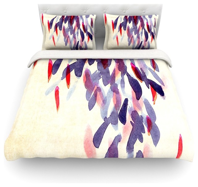 Iris Lehnhardt Abstract Leaves Iv Tan Purple Duvet Cover Iris Lehnhardt Abstract Leaves Iv Tan Purple Duvet Cover Cotton Queen Contemporary