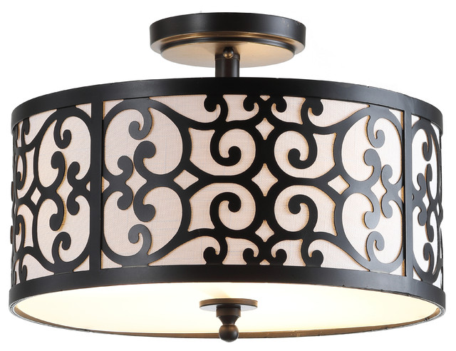 Katherine 15 Metal Led Semi Flush Mount Oil Rubbed Bronze
