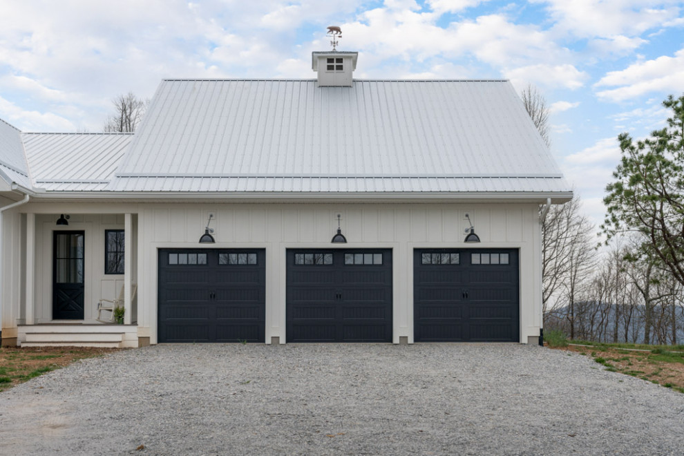 Example of a country garage design in Other