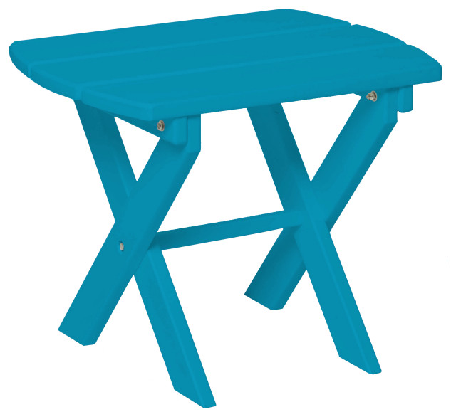 Poly Outdoor Folding End Table Transitional Outdoor Side Tables