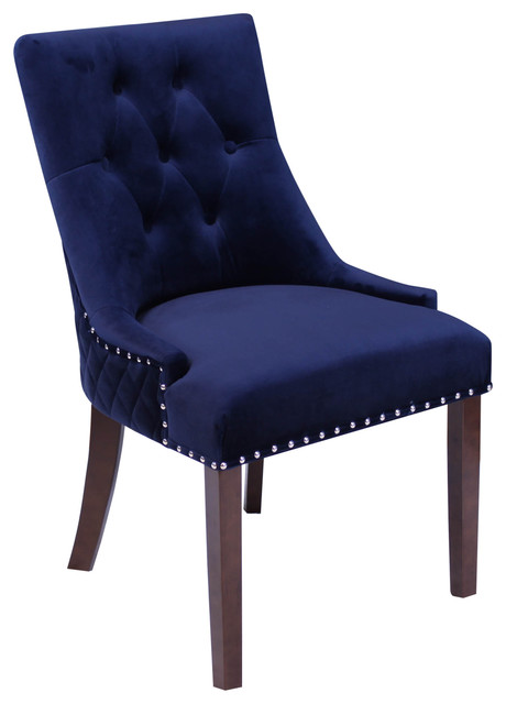 Lemele Velvet Dining Chairs, Set Of 2 - Contemporary - Dining ... Lemele Velvet Dining Chairs, Set Of 2 - Contemporary - Dining ...