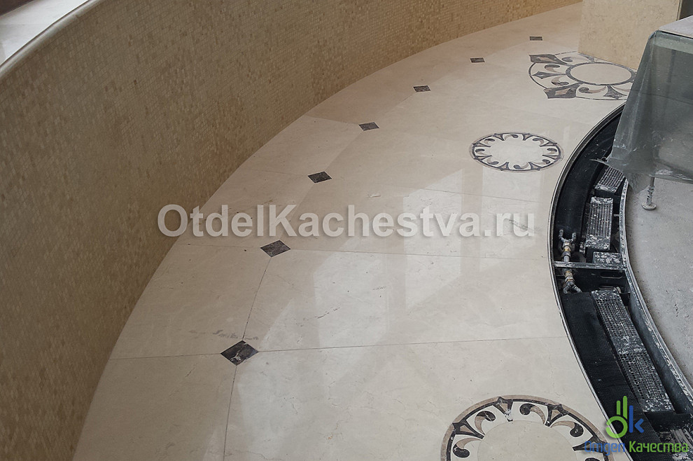 Укладка мрамора на лоджии