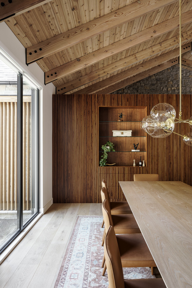 Example of a large trendy dining room design in Kansas City