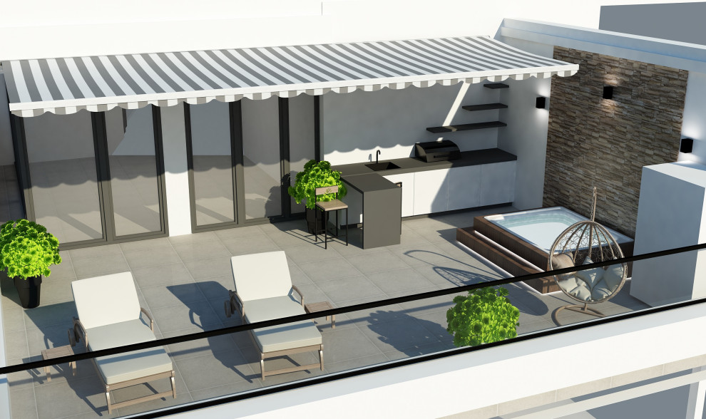 Терасса 21 этажа В ЖК Акай сити