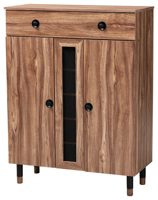 Haylee Contemporary 2 Door Wood Entryway Shoe Storage Cabinet With