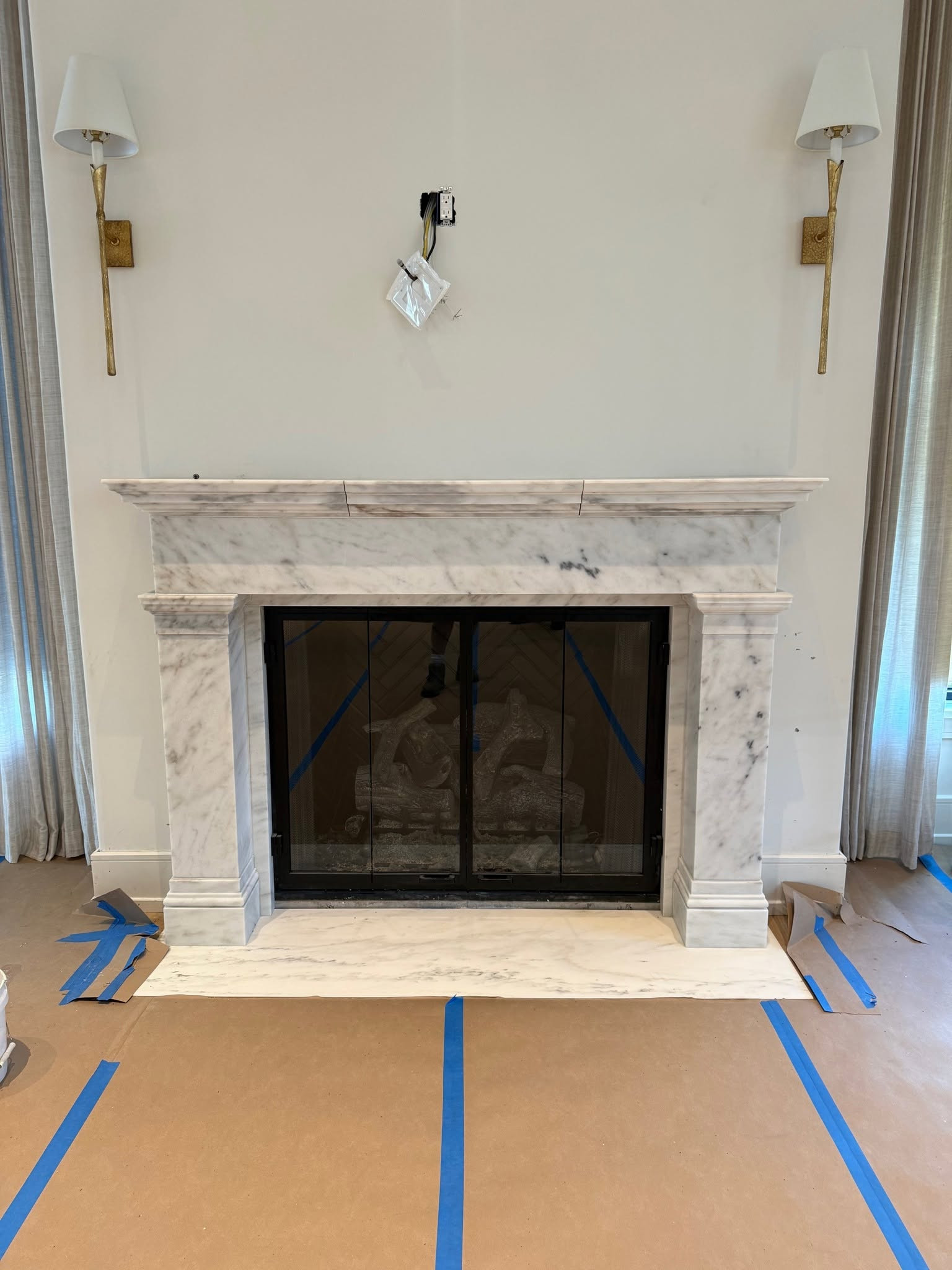 Danby White Marble Fireplace