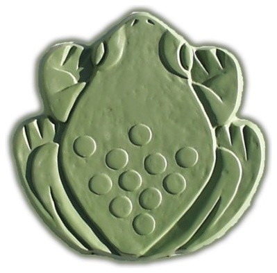 Frog on Lily Pad Stepping Stone Plaster or Concrete Mold 1262 Moldcreations