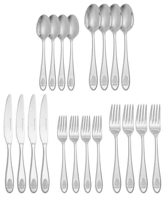 Spode Christmas Tree Collection 20 Piece Flatware Contemporary