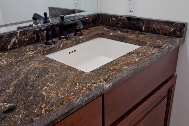 Coco Bois Granite Double Vanity trendy-badevaerelse