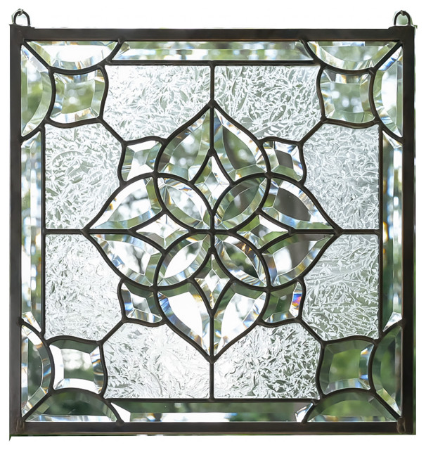 Suncatcher Glass Bevel 2 x B11 stained glass lead window 