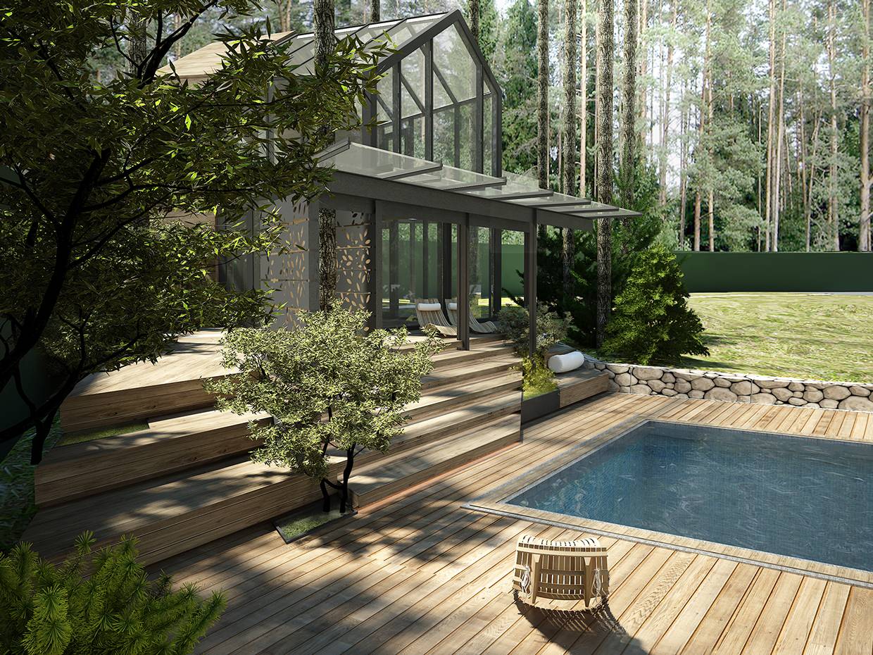 Терраса в загородной резиденции