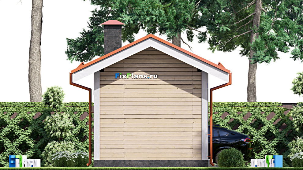 Проект одноэтажного дома 6х4м S15м2 F-15695