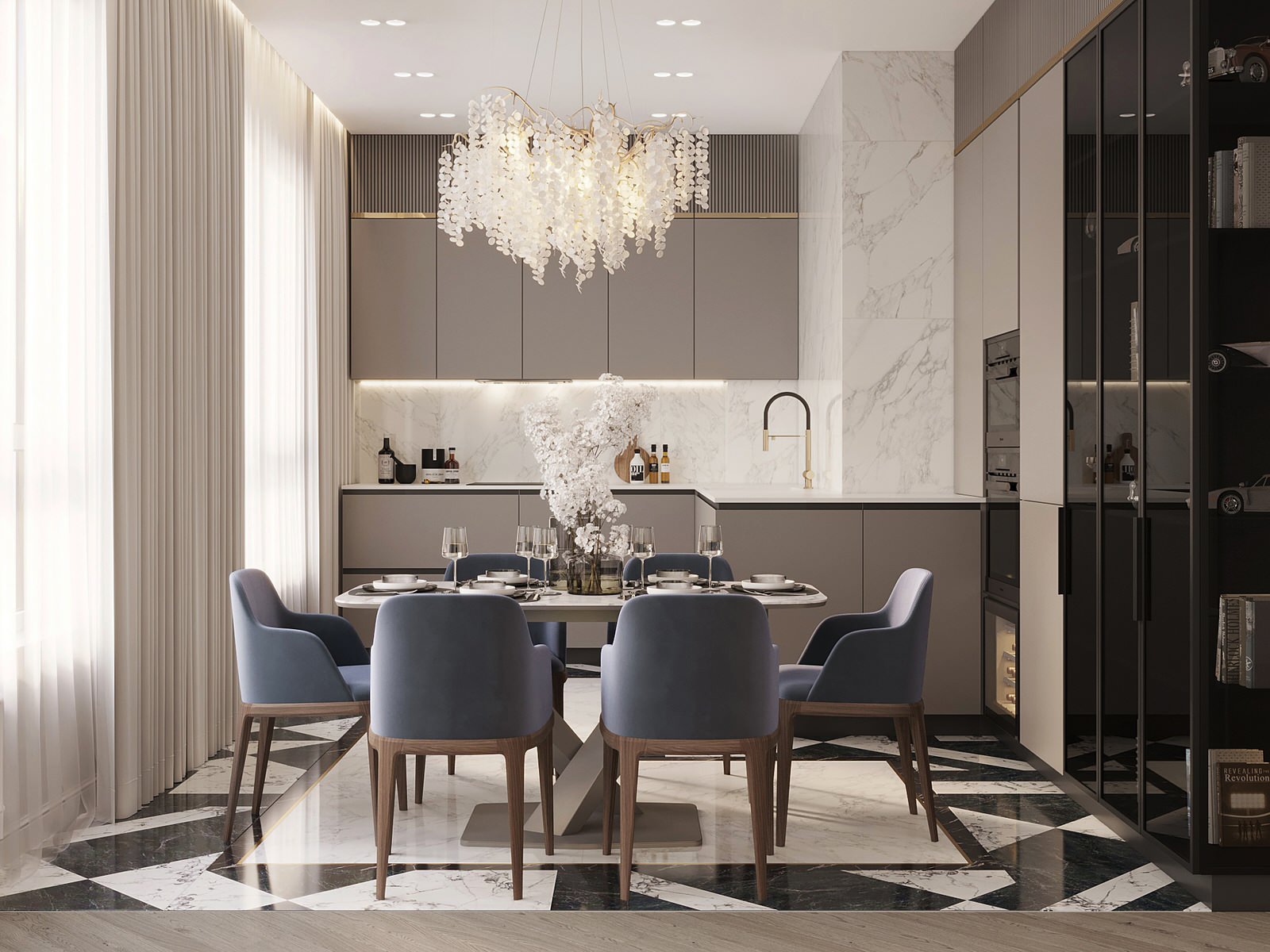 Дизайн-проект жилого дома в ЖК «Сердце Столицы» 80.3 кв.м