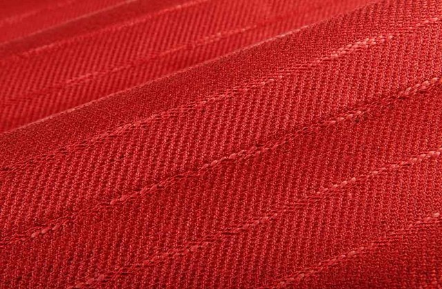 Tanzania Stripe Upholstery Fabric in Persimmon