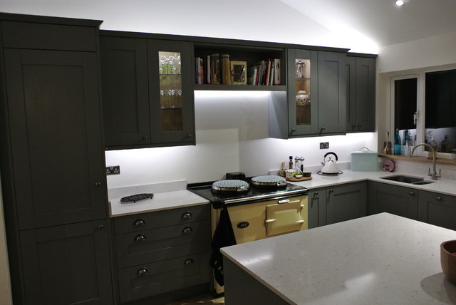 5 Piece Shaker Door Painted With Farrow Ball Plummet Wimborne White Contemporary Glasgow By Glenlith Interiors Scotland Ltd Houzz Au 5 Piece Shaker Door Painted With