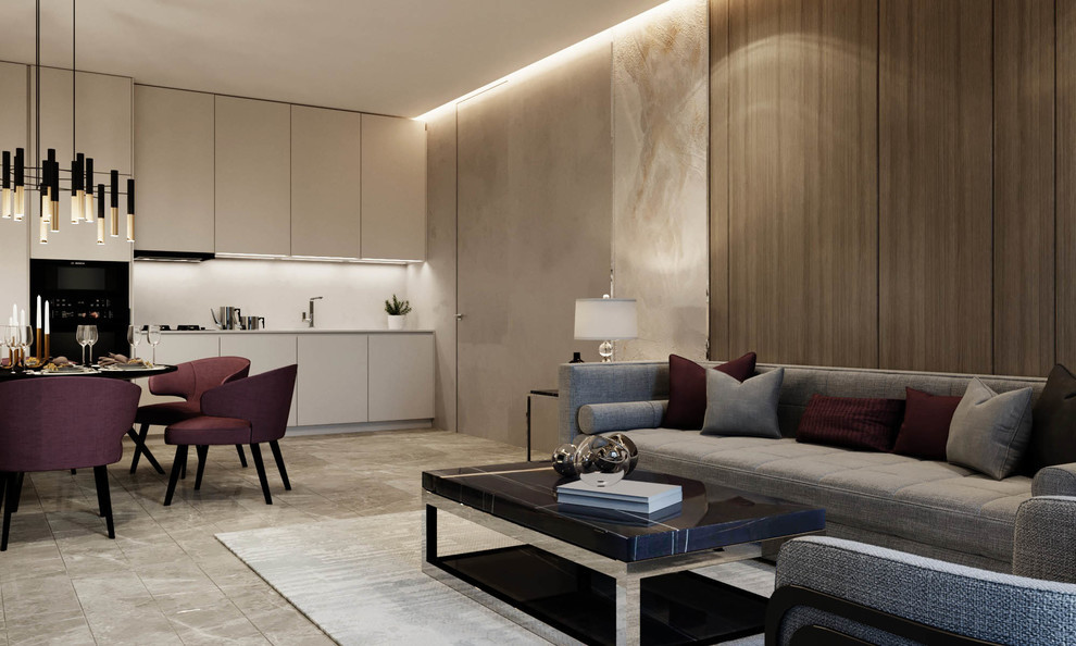 Гостиная в ЖК Clever Park