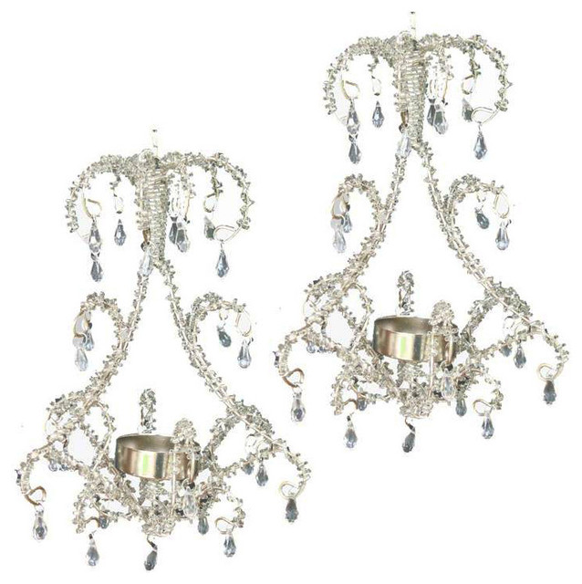 Beaded Chandelier, Set of 2 - Traditional - Christmas Ornaments - Other ...