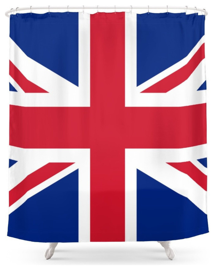 Uk Flag The Union Jack Authentic Color And 3 5 Scale Shower