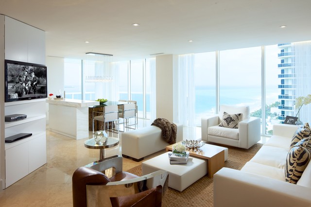 Blue Diamond Condo contemporary-vardagsrum
