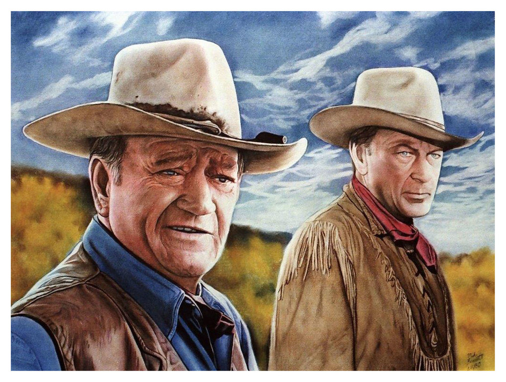 Mike Coop & Duke 1 Art Print, 9"x12" Contemporary Fine Art