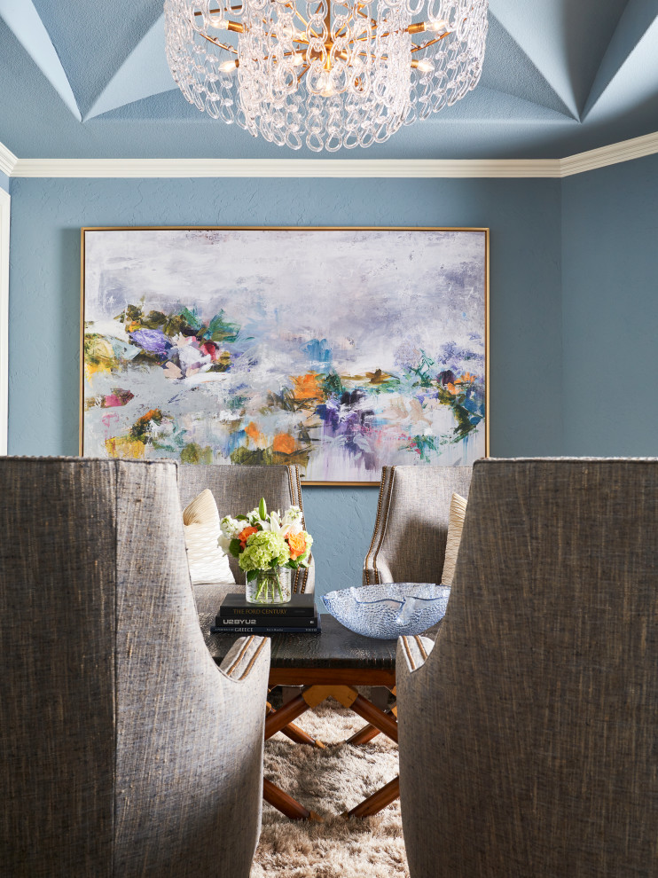 Example of a transitional dining room design in Los Angeles