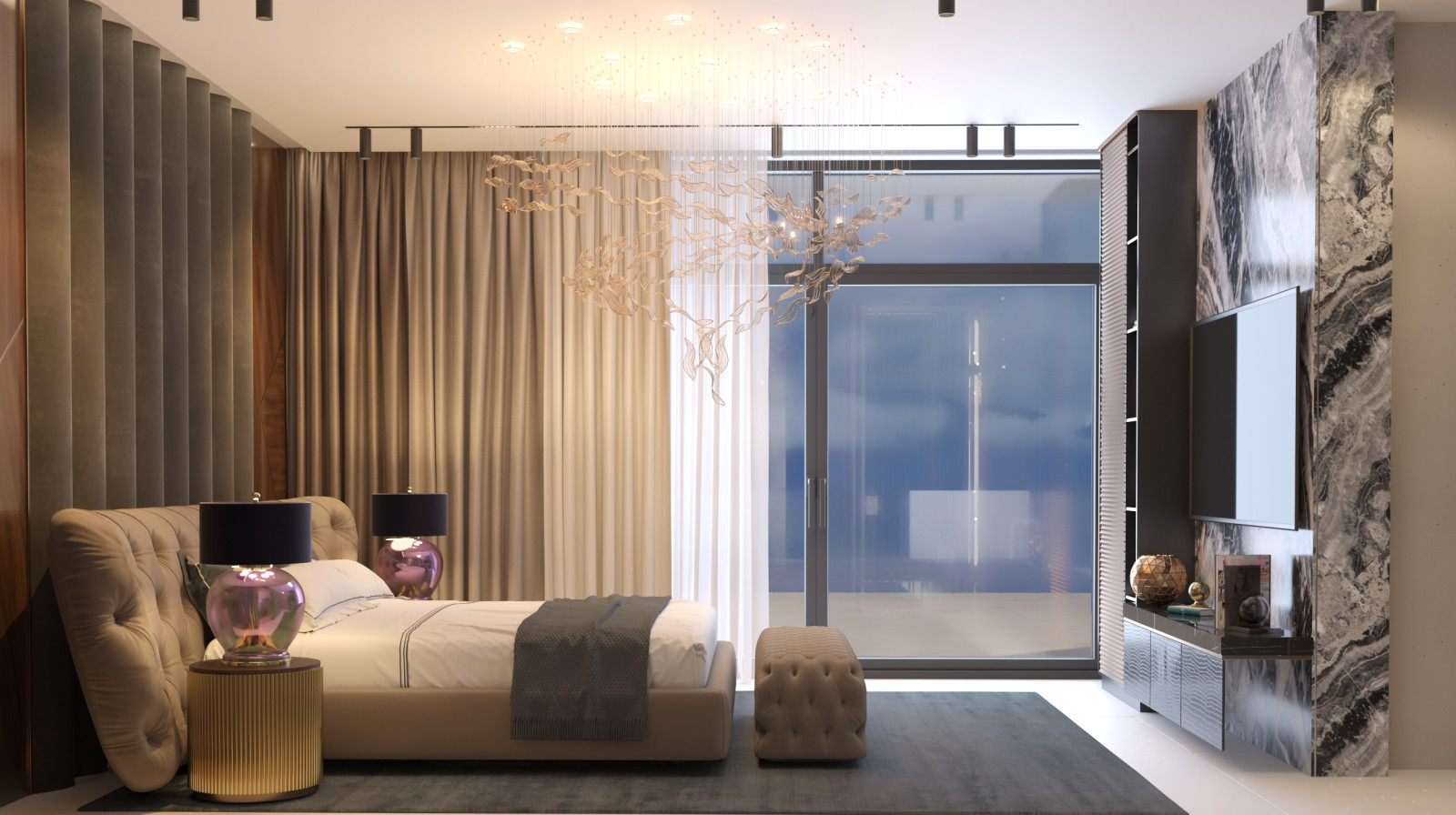 Мастер-спальня в проекте загородного дома Mountain House