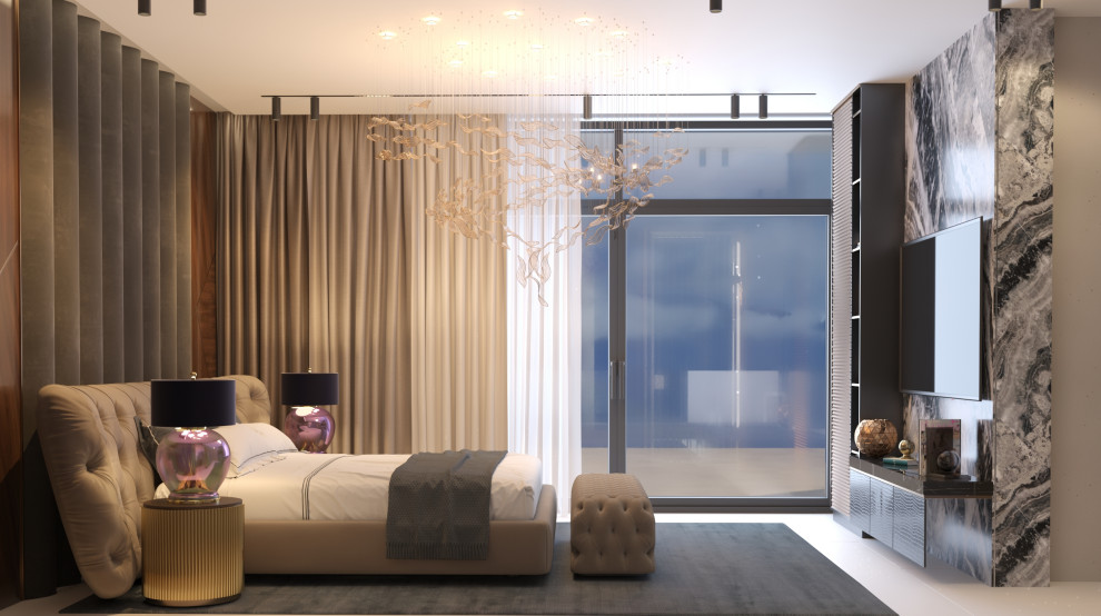 Мастер-спальня в проекте загородного дома Mountain House