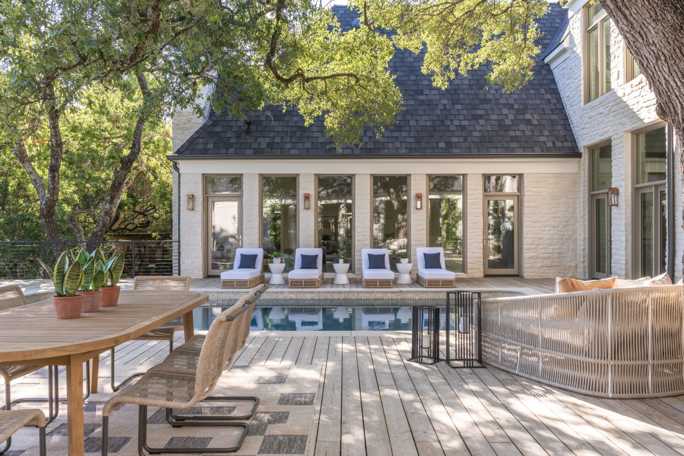 Deck - transitional ground level deck idea in Austin with no cover