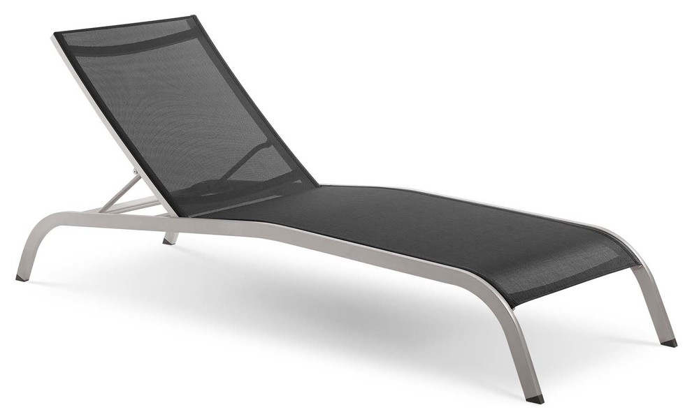 Savannah Outdoor Patio Mesh Chaise Outdoor Patio Lounge Chair Contemporary Outdoor Chaise Lounges By Modway